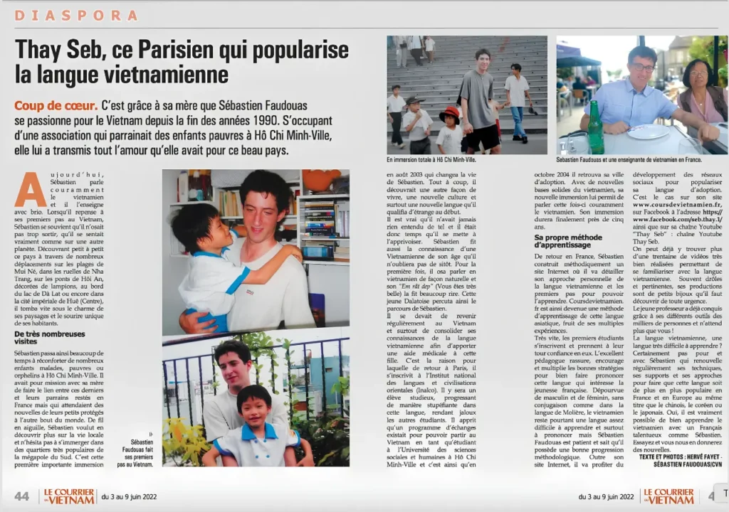 Thay Seb, fondateur de coursdevietnamien.fr